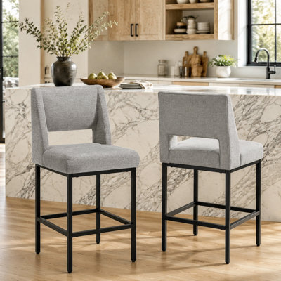 Tabouret de comptoir moderne avec cadre en métal Jenie
