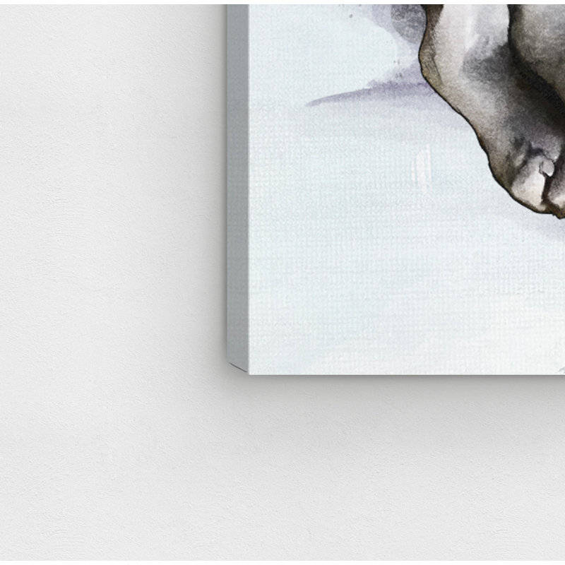 «Animals Sleeping Pitbull Dogs and Puppies», reproduction d'impression sur toile, H 12 po x l 12 po, Toile tendue