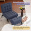  Chaise d'appoint rembourrée de 25,98 po de largeur avec dossier réglable et repose-pieds (ensemble de 3)-353944212-353944214