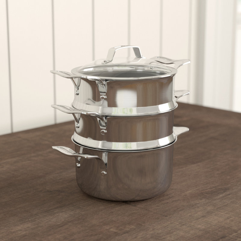 Stellar Steamers Stainless Steel (18/10) Steamer Basket with 18cm Diameter, 24cm H x 16cm W x 16cm D