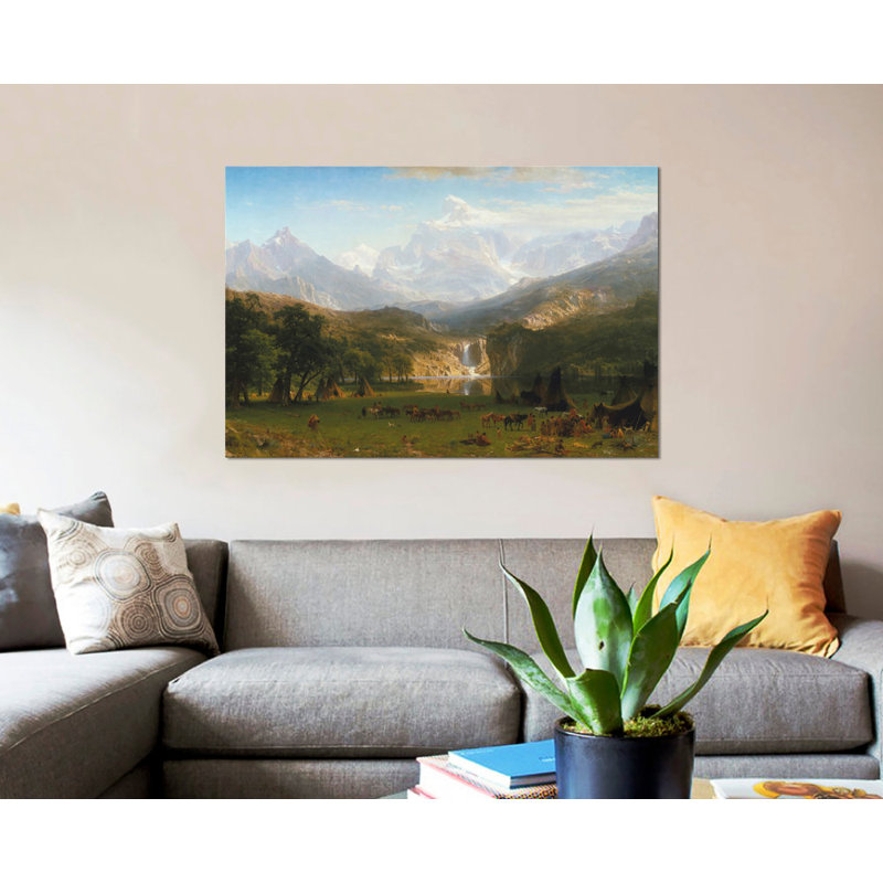 «Rocky Mountains, Lander's Peak, 1863», reproduction sur toile, H 12 po x l 18 po x P 1,5 po, Toile tendue, Pas de tapis