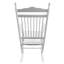 Chaise berçante balcon en blanc - bois franc massif, assise et accoudoirs larges et confortables, dossier solide, assemblage facile requis, limite de poids de 280 lb pour adulte pour les espaces extérieurs sur le porche, bois franc