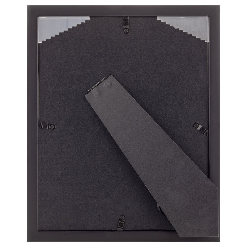 Gallery Solutions 8x10 Black Wood Frame with Double Mat