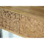 Console à 2 tiroirs aux couleurs naturelles et argentées, base élégante de style traîneau, tiroirs spacieux pour l'organisation, espaces contemporains idéaux, console rectangulaire 32 pouces High Harmony, tons de bois avec