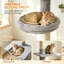 90"-102" Adjustable Floor-to-Ceiling Cat Tree, 5-Level Vertical Cat Tower with 3-Rod Stable Support for Indoor Cats, Climbing Perching Resting