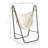 Outsunny Patio Hammock Chair With U Shape Stand, Outdoor Hammock Swing Hanging Lounge Chair With Side Pocket, Cream White-1384192793