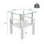 Ensemble de 2 tables de bout et table de bout en verre trempé moderne-905116566