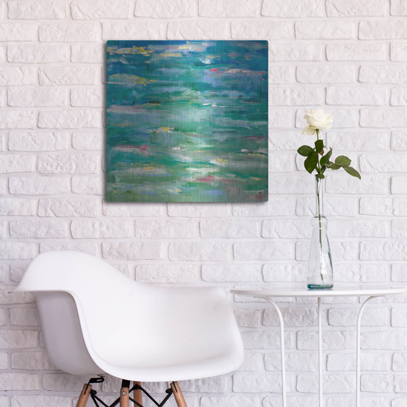 Art mural en métal luxueux «Homage To Monet» par Meredith Howse, 24 po x 24 po, H 24 po x l 24 po