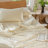 MooMee Lightweight Duvet Cover Set with Zipper Closure 8 Ties 100% Washed Cotton Linen Like Textured Soft Breathable All-Season-111220332-111990381