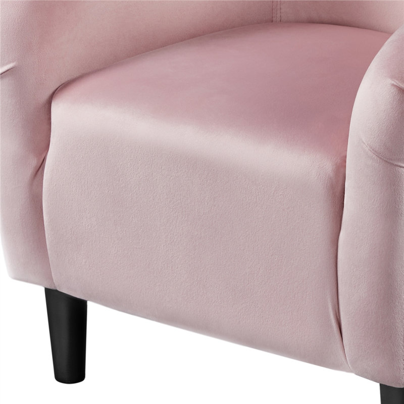 Upholstered Barrel Chair, Rose