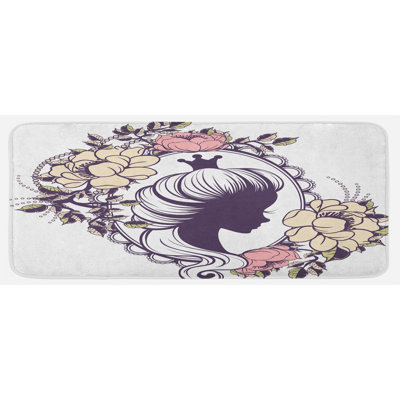 Glam Solid Color Polyester Kitchen Mat