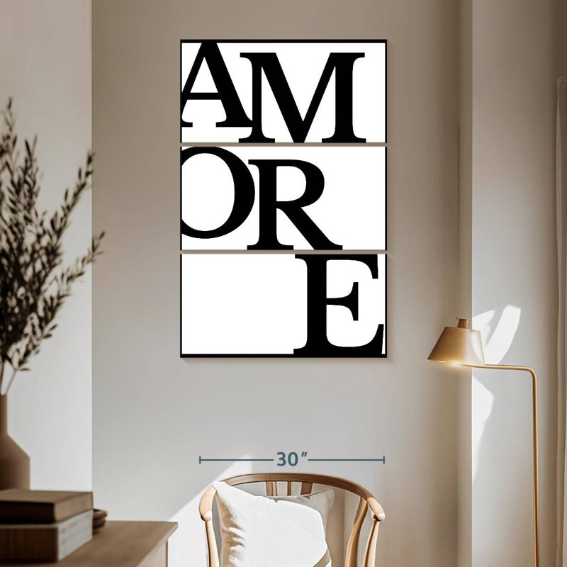Tergel Amore Typography, 65" H x 42" W
