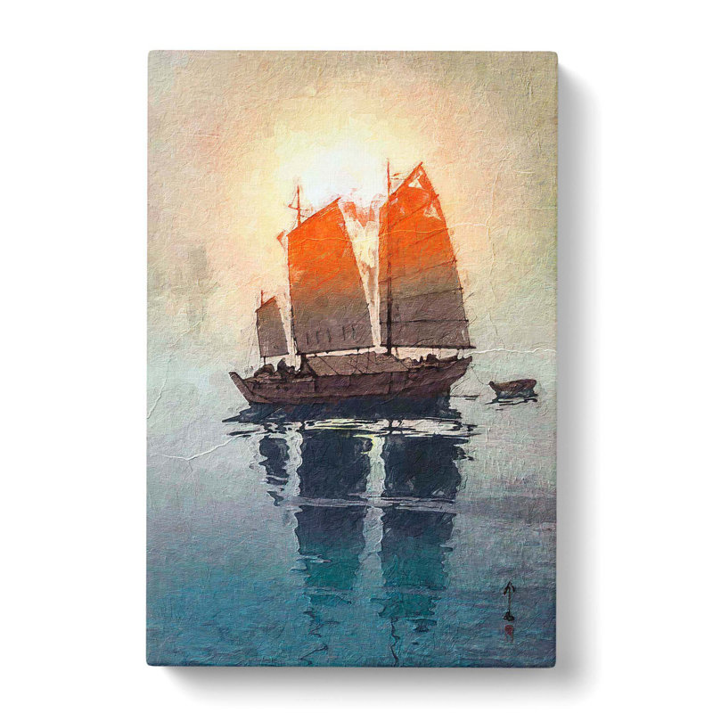 Sailing Boats Morning by Hiroshi Yoshida - Wrapped Canvas Print, 76cm H x 50cm W x 3cm D