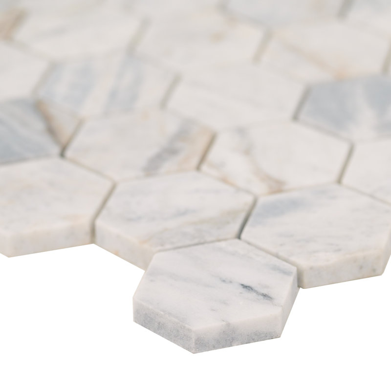 Terra Bella Hexagon 12 in. x 12 in. Honed Marble Mosaic Floor and Wall Tile