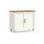 Buffet Scarlett avec portes en bois, meuble de rangement pour la cuisine, table basse en bois avec rangement, buffet/crédence de style ferme moderne pour salle à manger ou salon, blanc, 86 cm (34 pouces).-1216868994-1241053707
