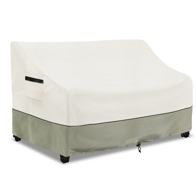 Patio 3-Seater Sofa Cover,Outdoor Couch Cover Fits Up To 76W X 32.5D X 33H Inches,100% Waterproof Heavy Duty Patio Furniture Covers,Beige & Gray-Green