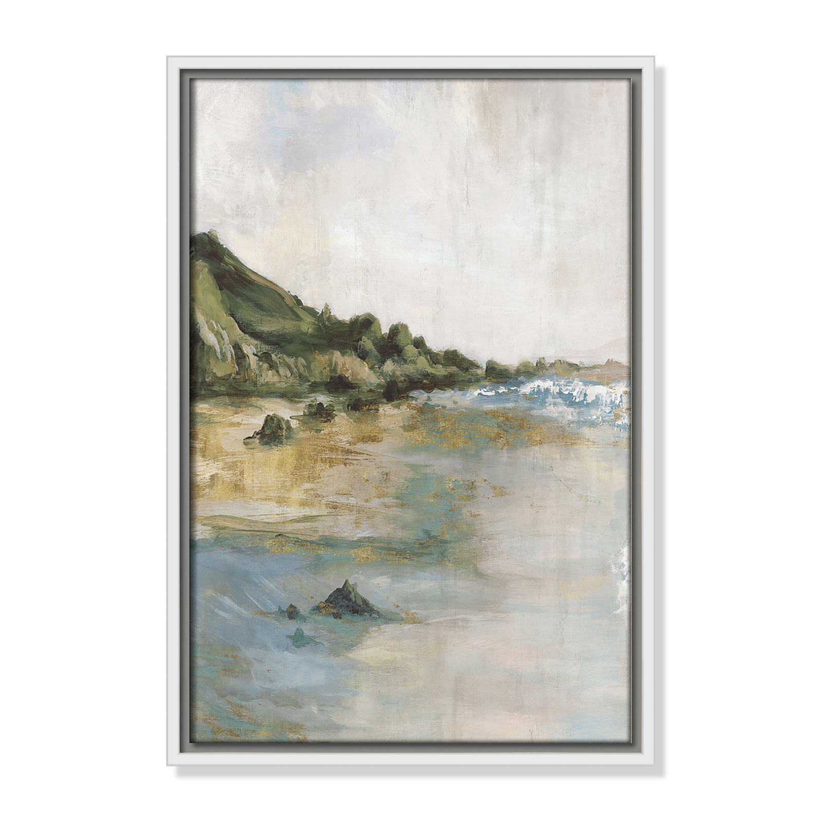 Cordoba "Tide's Edge" Print, 19.5" H x 13.5" W, White