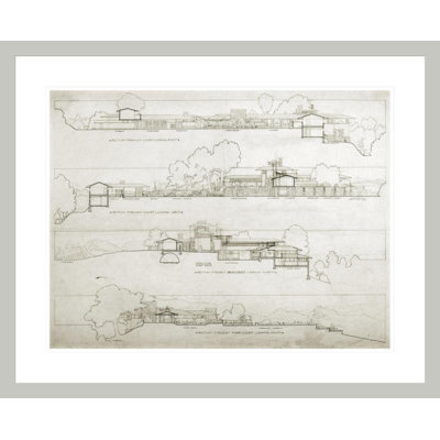 Frank Lloyd Wright Home &amp; Studio Taliesin II Spring Green WI by Frank Lloyd Wright - Framed Giclee Print