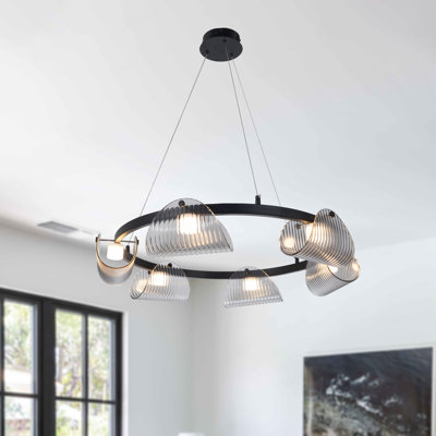 Lustre moderne et unique avec ensemble d'éclairage DEL