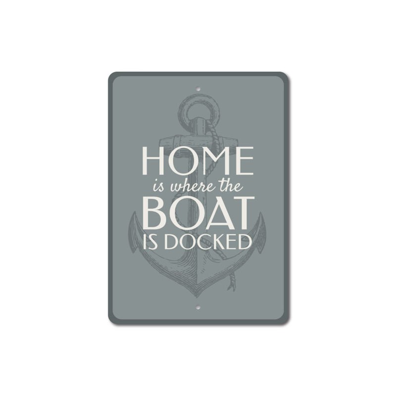 Enseigne de bateau en aluminium, H 14 po x l 10 po x P 0,04 po