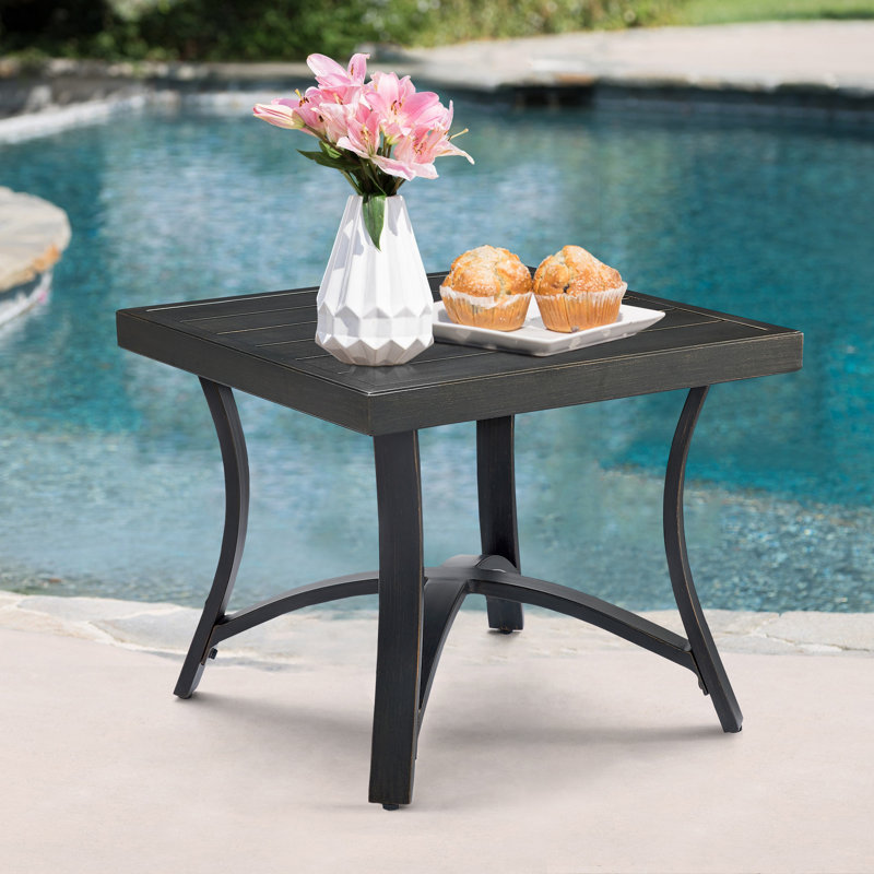 Chamber Aluminum Square 24"L x 24"W Side Table