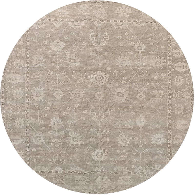 Tapis beige Delbarton, Rond 7 pi