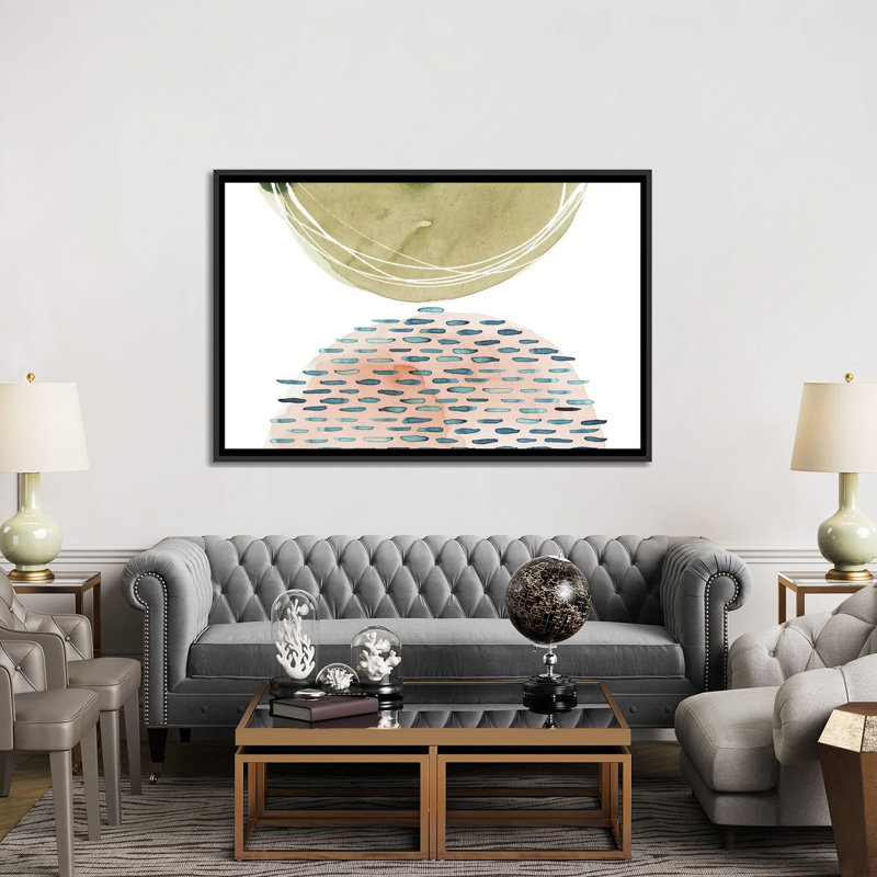 «Up and Over I», reproduction sur toile, H 18 po x l 26 po x P 1,5 po, Toile avec cadre noir, Pas de tapis