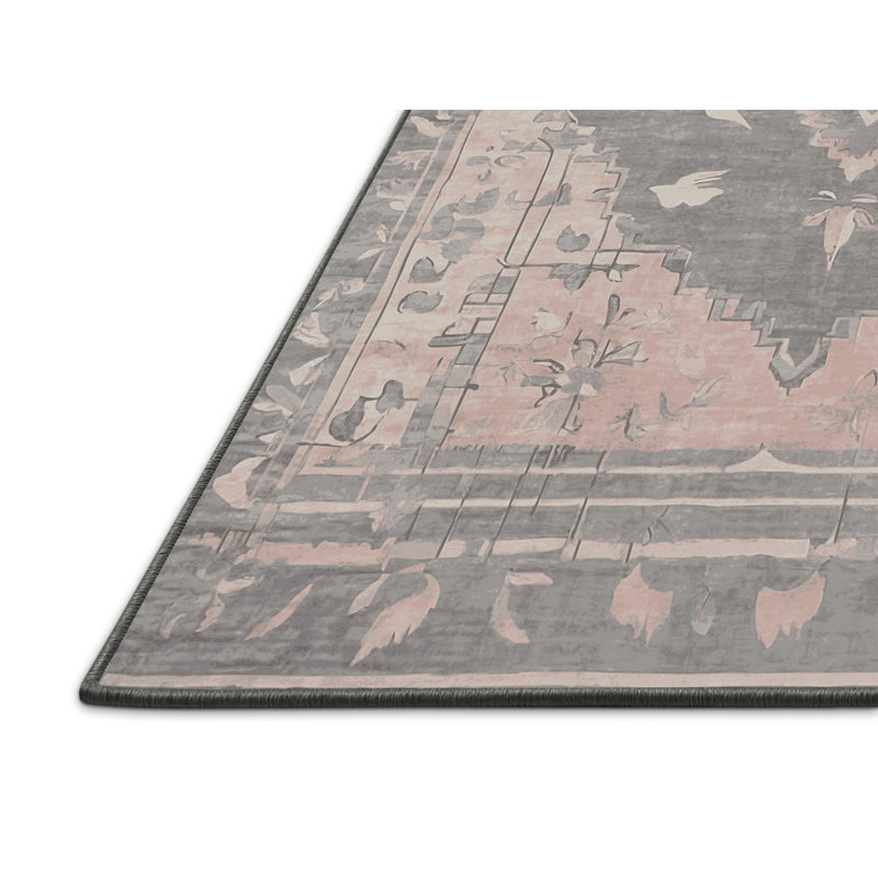 Tapis gris soyeux et moelleux, Carré 4 pi
