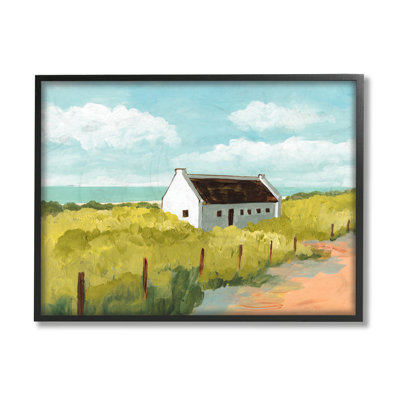 «Cabin Architecture Grassy Coastal Beach Landscape» par Bart E. Slyp - impression sur toile