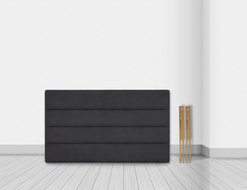 Etholle Upholstered Headboard, Single (3'), Black