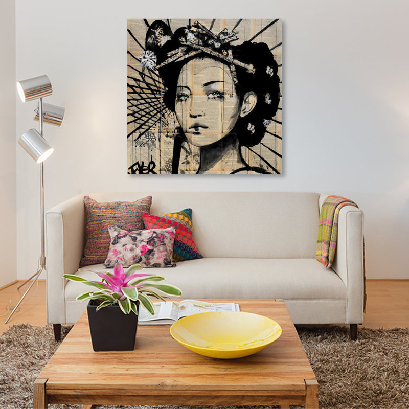 «Lotus», impression sur toile, H 26 po x l 26 po x P 1,5 po, Toile tendue, Pas de tapis