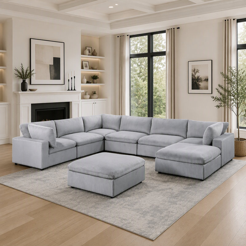 0.01 " Corduroy Sectional