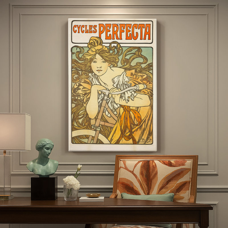 Cycles Perfecta -Galerie sur toile tendue par Alphonse Mucha, 18 x 27