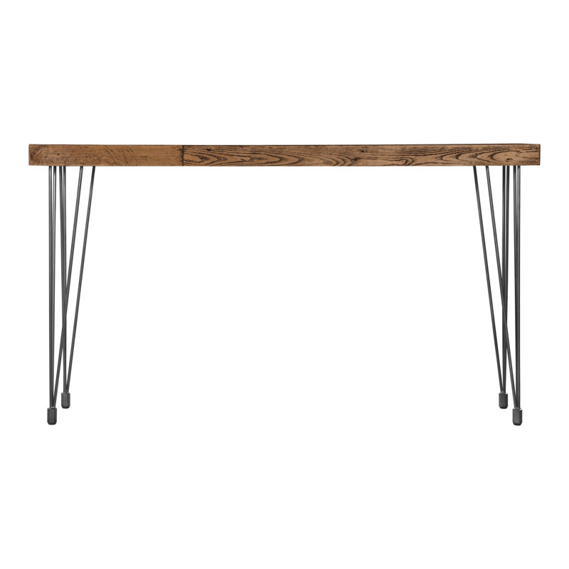 Libra 67'' Solid Wood Console Table, Rustic Brown