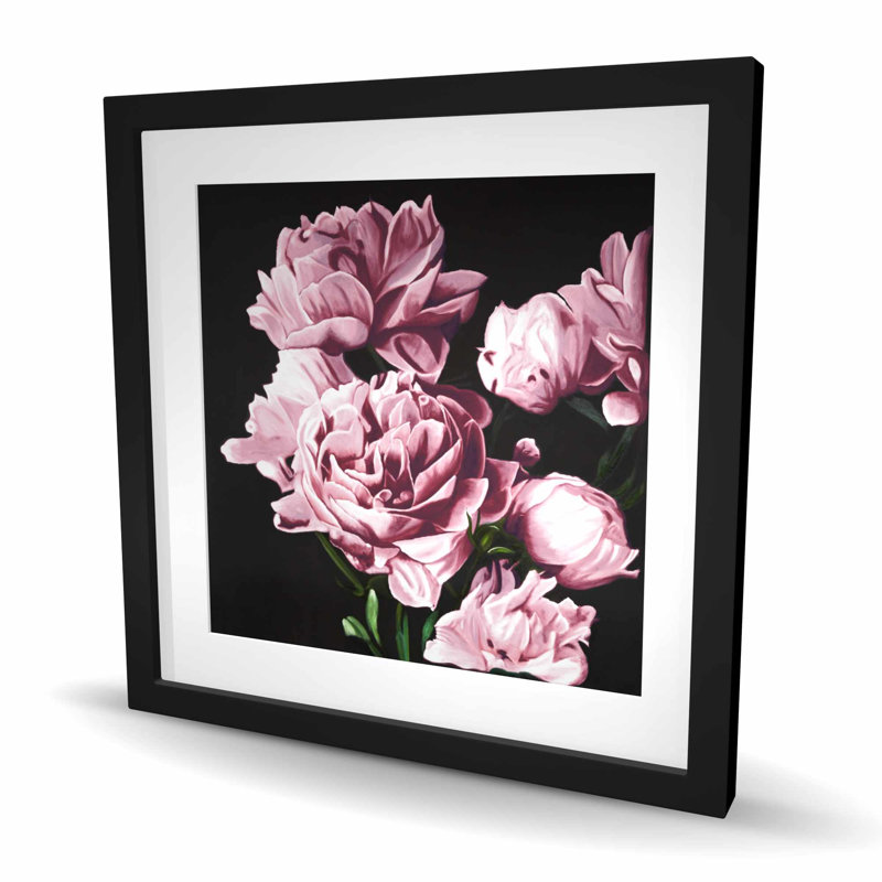 Pivoines roses - Best-sellers, salon, impression encadrée, H 24 po x l 24 po