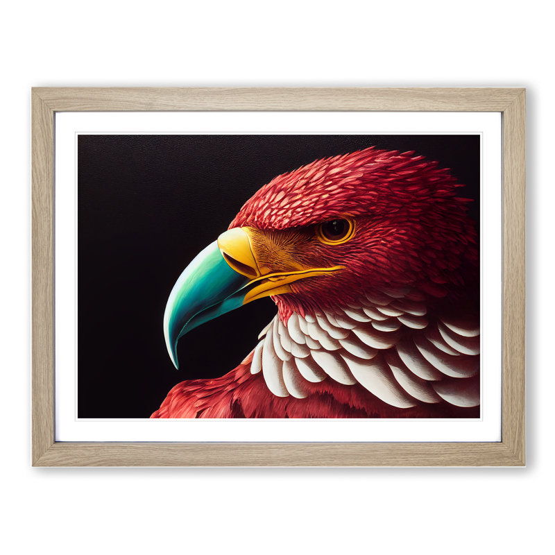 Great Eagle Bird - Print, 25cm H x 34cm W, Oak