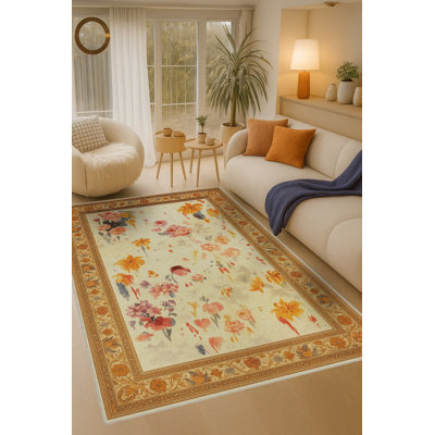 Tapis vert tissé à motif lavable Mosso