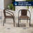 Amlie 28" W Square Glass 4-Person Dining Set with Stackable Chairs-1029444495