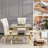 White Dining Chairs With Gold Legs Set Of 4-618152100