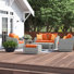 Ensemble de canapé de patio en aluminium avec coussins Sunbrella Fionnula