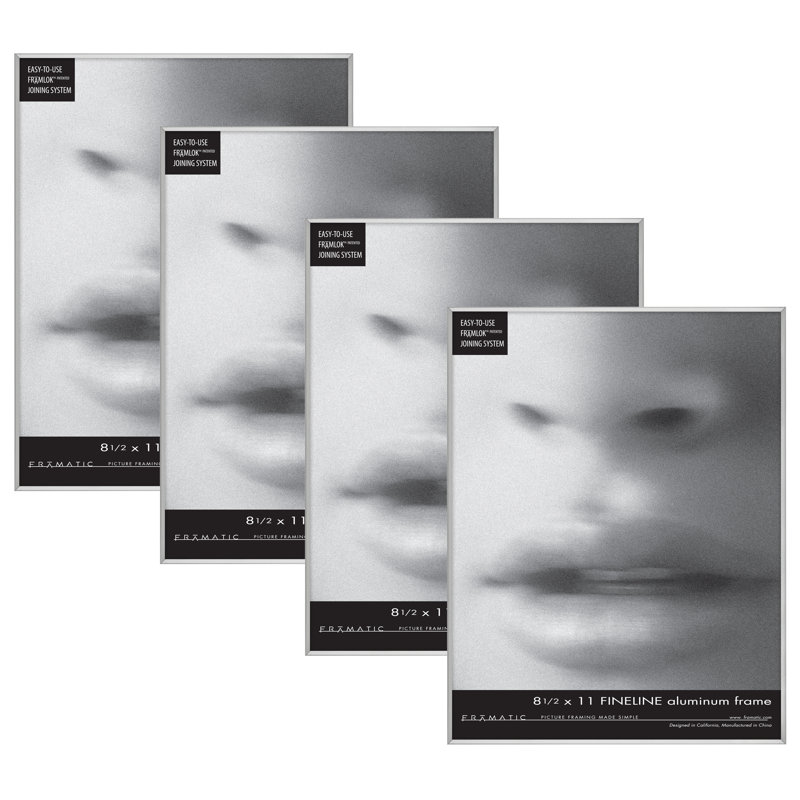 Metal Matte Picture Frame, 8" x 10", Silver