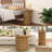 Mid Century Modern Boho Nesting Coffee Table Set-45381254