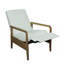 Modern Push-back Recliner Chair, Solid Wood, Cattlehide Armchair-1834350310
