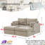 Méridienne en chenille de 63,4 po de large Braidon, coussin de dossier renforcé-448896169