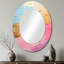 Minimalisme chassant les arcs-en-ciel I - Miroir décoratif ovale sur métal-275300647