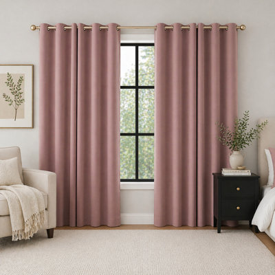 Sheridan Dual-Side Magnetic Closure 100% Blackout Grommet Curtain Panel