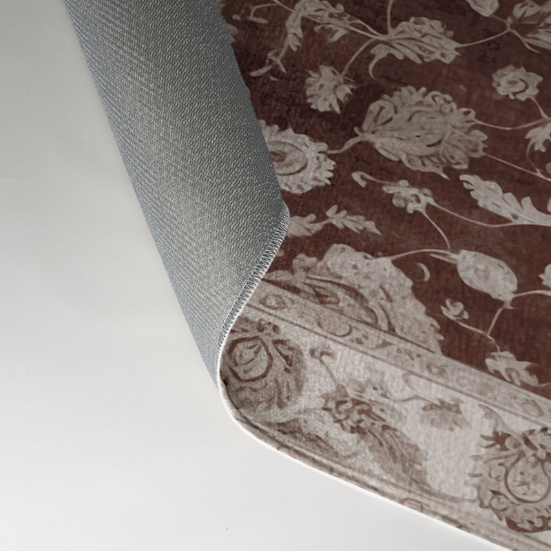 Tapis gris d'intérieur et d'extérieur Tabriz, Rectangle 5 pi x 7 pi