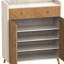 4-Tier Shoe Rack Organizer with 2 Drawer, Wooden Shoe Storage Cabinet with 2 Door & Adjustable Shelves-1393290811