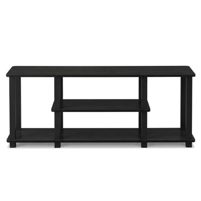 Americano & Black Wood TV Stand Fits TVs up to 50 in. with Rounded Edge Frame