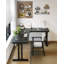 Bureau en L noir en bois massif-660560000